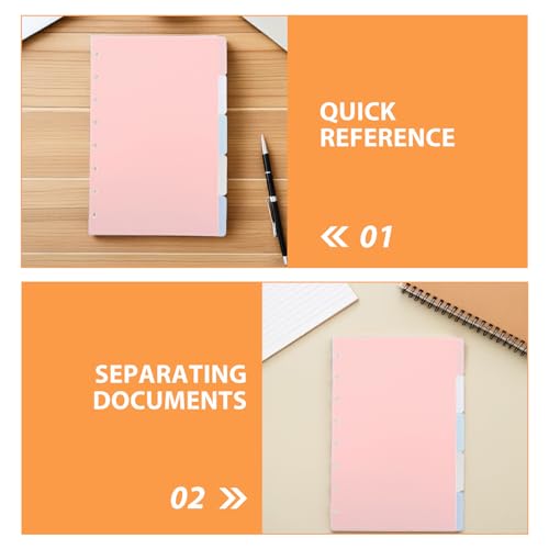 Divisores de índice para cuadernos de hongo de 5.5x8.5", ideales para estudiar 3