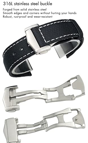 Bracelet de montre nylon 19mm 21mm pour Seamaster Planet Ocean - 5