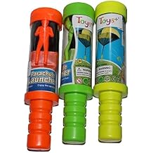 Toys+ Skydiver Parachute Men 3 Piece Set- Tangle Free with Launcher containers Colors and Styles May Vary