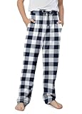 storeofbaby Active Pants for Boys Casual Loose Joggers Fashion Plaid Sweatpant Dark Grey