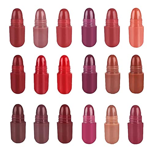 HJKJ Mini kit de maquillage pour rouge à lèvres - 18 couleurs mates - Kit de maquillage pour rouge à lèvres - Longue durée - Imperméable - Ne se décolore pas - Cadeau d'anniversaire Cover