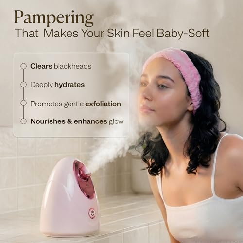 Image of VogueNow Facial Steamer Spa Kit with Complimentary 15 Skin Care Tools | Face Steamer for Facial Deep Cleaning with Humidifier Mode | Self Care Gifts for Women, Spa Gifts, Birthday Gifts for Women
