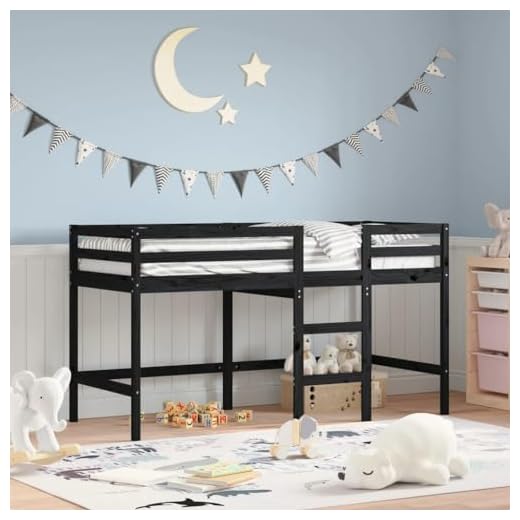 vidaXL Lit Mezzanine Enfants échelle 90x190 cm Bois pin Massif