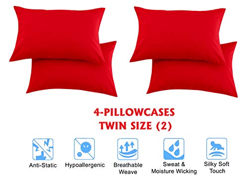 Elegant Comfort Luxury Soft Bed Sheets 1500 Premium Hotel Quality Microfiber Softness Wrinkle and Fade Resistant (6-Piece) Bedding Set, Queen, Candy Apple Red