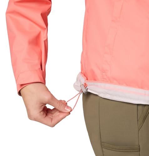 Columbia Womens Arcadia II Waterproof Rain Jacket, Alpenglow, 1X