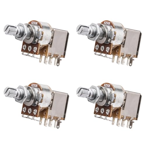 Potentiomètres A250K aluminium 18 cannelures pour vos sessions de studio et de scène