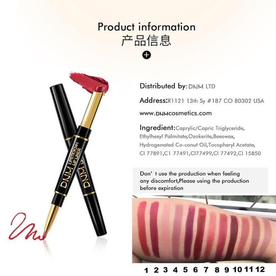 Miniatura 4 de Plum Red - Juego de lápiz labial mate y delineador de labios para mujer, DNM con diseño de doble punta y delineador de labios en uno, juego de