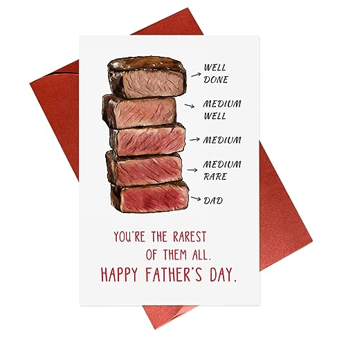 funny Father's Day messages A funny steak-inspired card for dad.