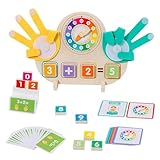 SPERMUOY Montessori Spielzeug ab 3 4 5 Jahre,Spielzeug ab 3 4 Jahre Montessori Holz Mathe Lernspielzeug Zählen Lernspielzeug ab 3-9 Jahre Jungen Mädchen