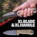 Off-Grid Knives - Stinger XL Folding Knife w. Spear Point Blade, Crucible 154CM Steel, G10 Scales, Deep Carry Clip (Coyote)