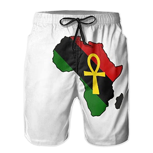 Mens Ankh African Colored Africa Swim Trunks Beach Board Shorts Quick Dry Bathing Suits Holiday Shorts