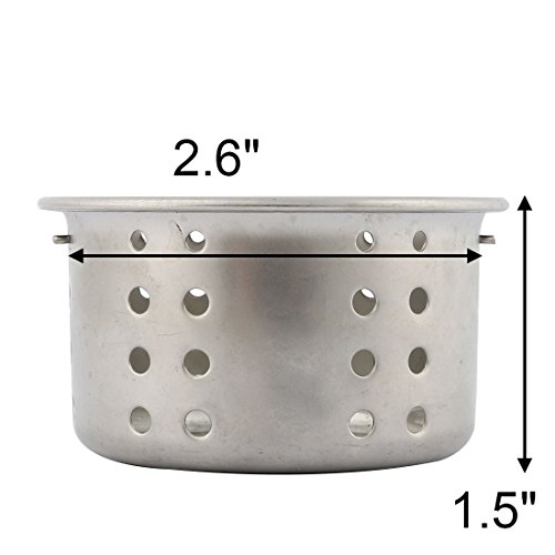 Colador para fregadero de acero inoxidable uxcell miniatura 2