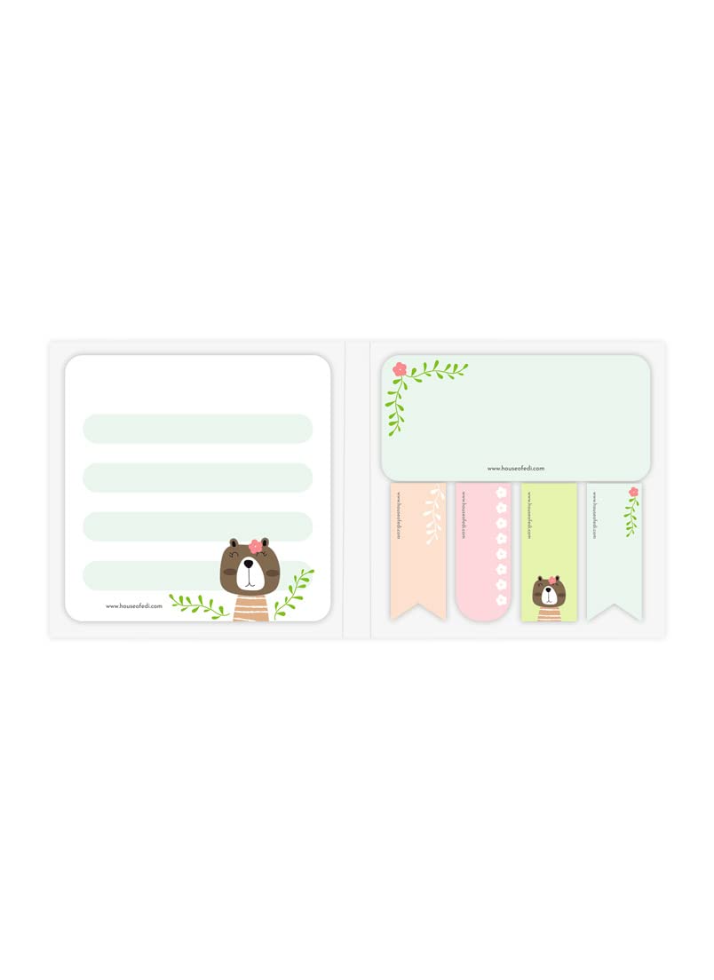 House Of Edi Sticky Notes | Creative Beautiful Designs | Sweet Giggles | 150 Sticky Sheets Total | Contains Multiple Size of Sticky Sheets | Multicolor | Bestselling Designer Sticky Notes