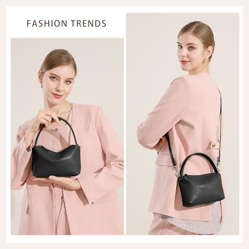 Image of MFFOR Leather Crossbody Bags for Women, Small Shoulder Purse, Hobo Handbags | Genuine Leather, 7.9*2.8*5.9inch, Detachable strap, Sleek design, Daily life