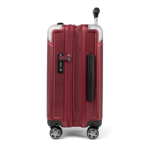 Image of Travelpro Platinum Elite Hardside Expandable Spinner Wheel Luggage TSA Lock Hard Shell Polycarbonate Suitcase, Daring Red, Carry-on 21-Inch