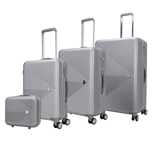 MKF Collection Luggage Set 4 Pieces, Fashion Travel Spinner Hardshell Lightweight 4 Wheels Suitcase