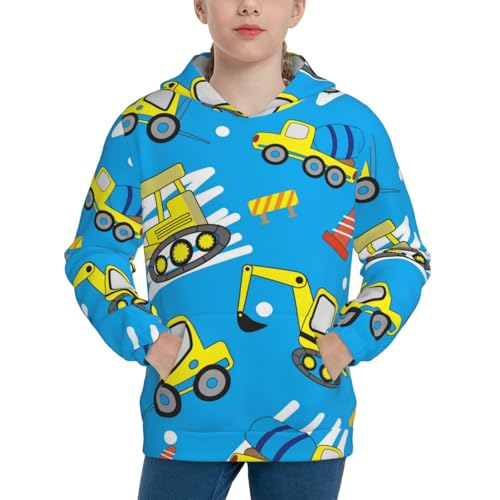 Cute Car Cartoon Kid Hoodies Boys Sweatshirts Girls Pullover with Pocket