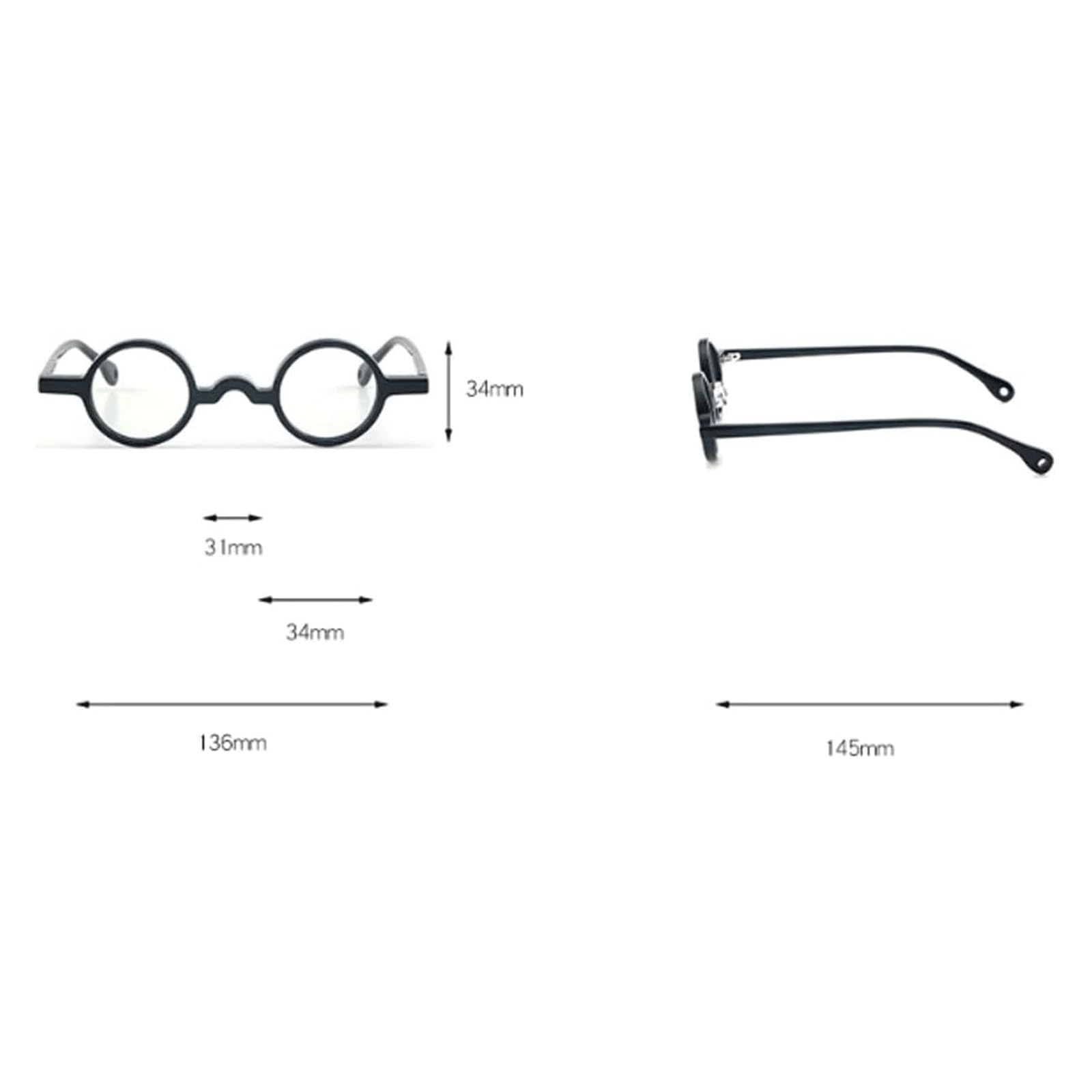 Oprawki do okularów damskie Okrągłe oprawki do okularów z octanu Unikalne oprawki do okularów vintage z soczewkami Okulary męskie Podróbki okularów(Style4)