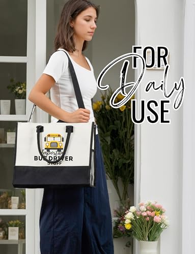 Bolso Tote con cierre superior para conductora de bus miniatura 3