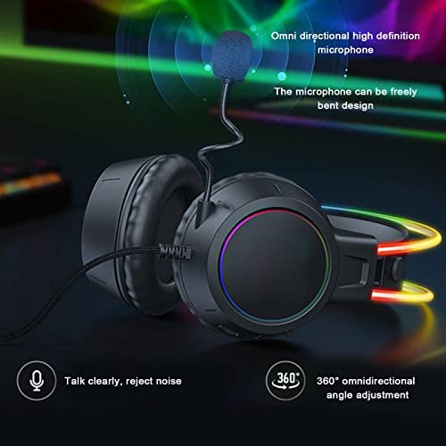Gaming-headset, over-ear game-oortelefoon Professionele lichtgewicht grote oorbeschermer voor Xbox voor pc - Afbeelding 5