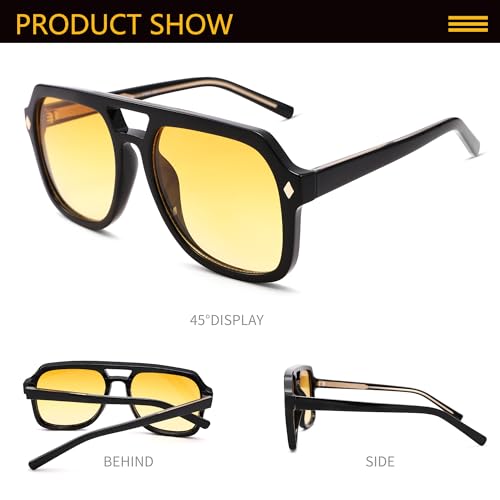 Pro Acme Vintage Oversized Aviator Sunglasses Trendy Retro 70s Sunglasses for Women Men3