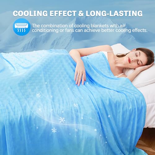 Image of AmyHomie Cooling Blanket for Hot Sleepers,Lightweight Summer Queen Size