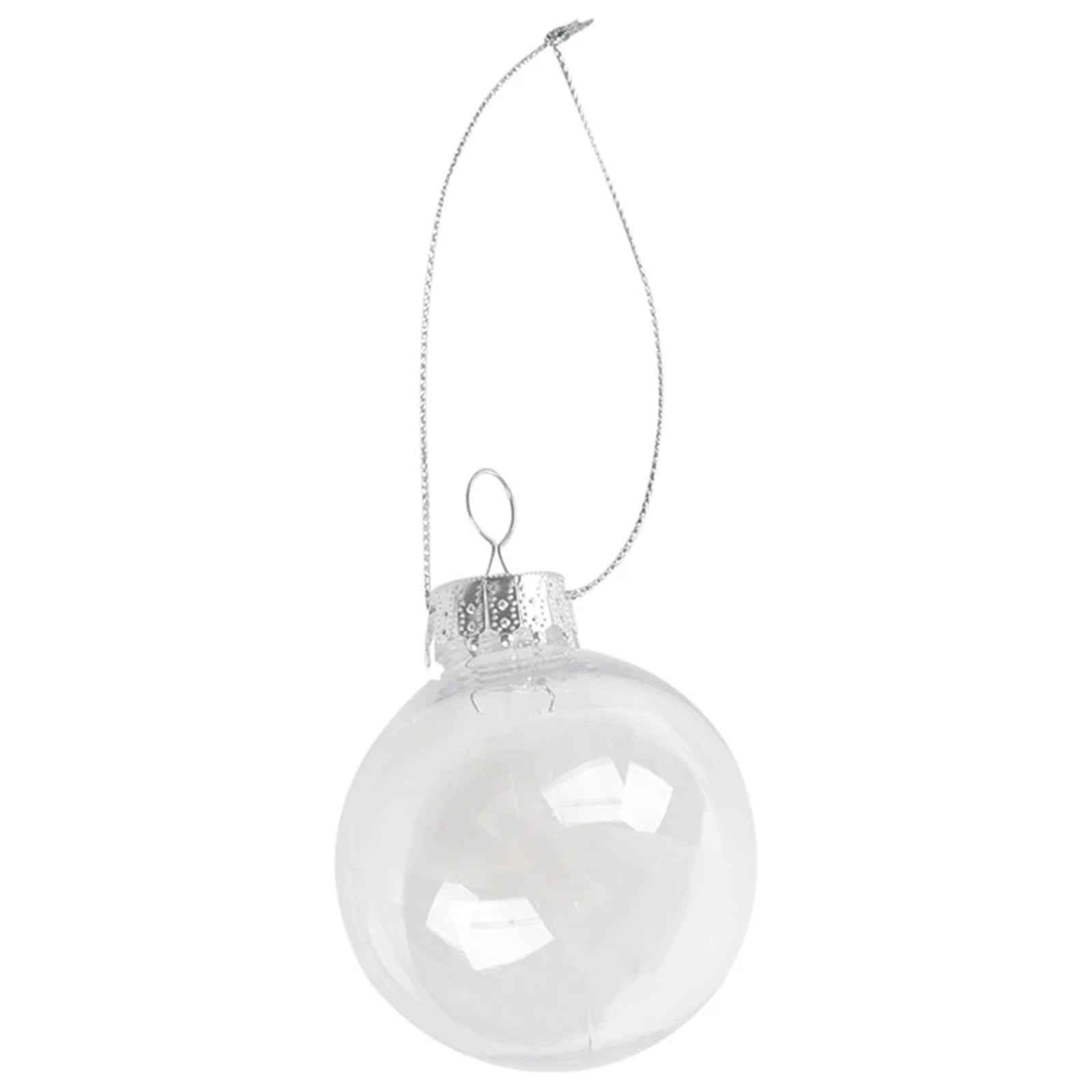 Boule De Noel,Noel Decoration Lot de 40 Boules Noël Transparentes en Plastique incassable et sans Couture, 60 mm, for décoration d'arbre