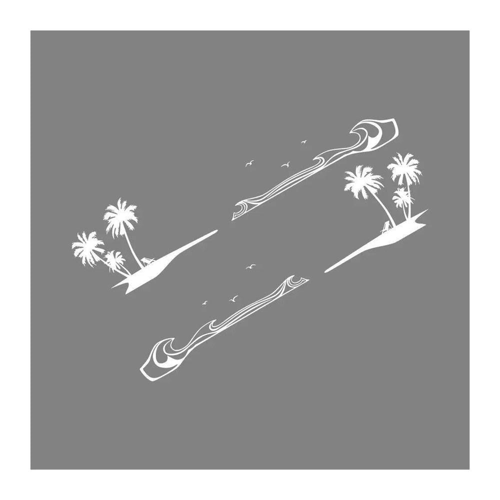 Car Stickers Palm Tree Beach Decor Decal(Glossy White)