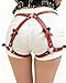 Red Print Punk Leather Thigh Harness&Body Chain Belt,Adjustable Gothic Waistband with Leg Garter Belts for Women,Alluring Clubwear,Valentine Day Date Night Outfit,Rave Festival Fashion,Rock Accessory