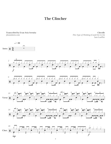 Chevelle - The Clincher: Drum Sheet Music (JDS: Chevelle Collection) (English Edition)