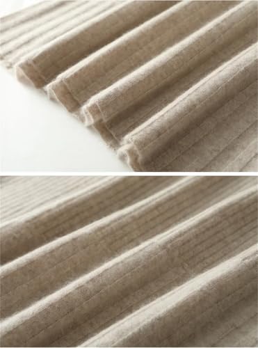 Women's High Waist Slim Fit Half Skirt 100 Solid Wool Knitted Cashmere Base Layer Skirt Golden Brown Red S4