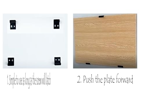 Image of 8 Pieces of Stainless Steel Tile Hanging Code Heavy Duty Wall Mounting Bracket, Photo Frame Wall Tile Hanger, Display Rack Steel Hook Buckle