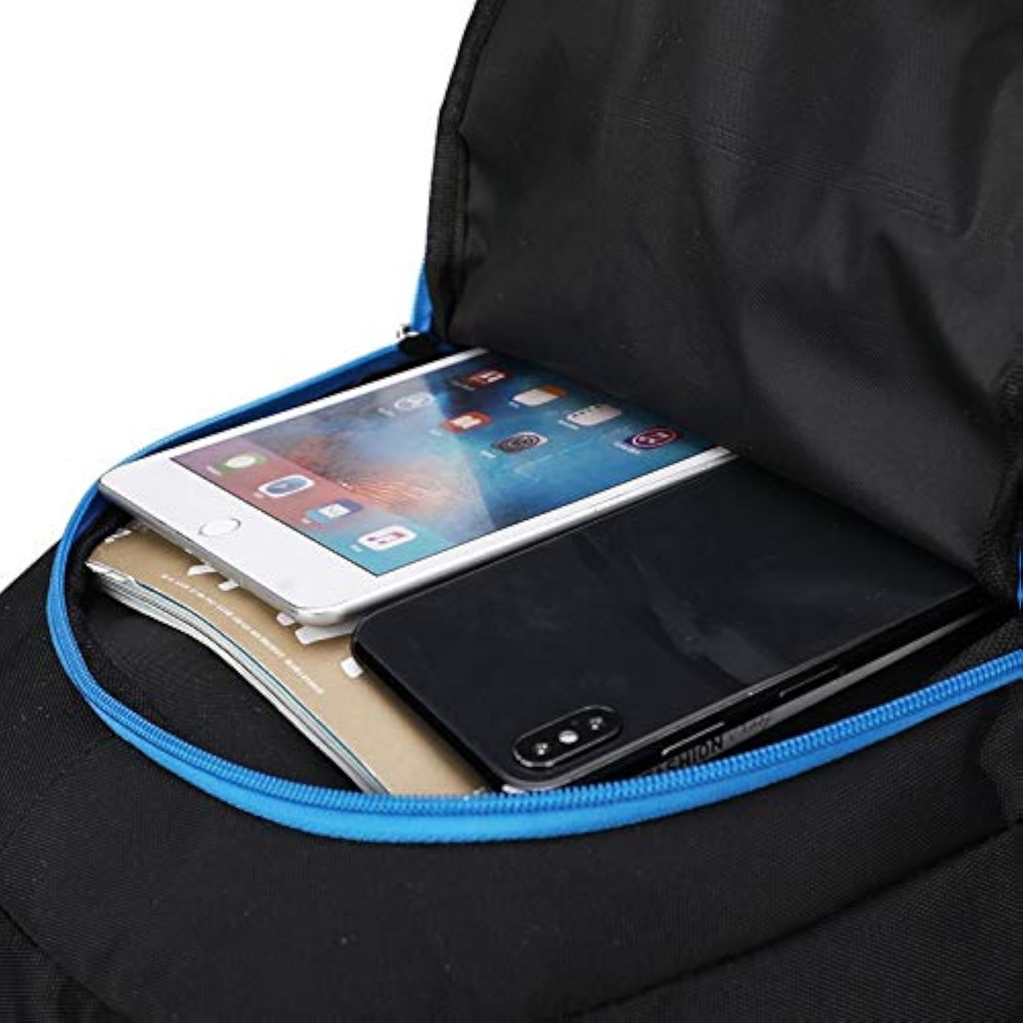 Men's Fashion Zipper Open Nylon Laptop Backpack