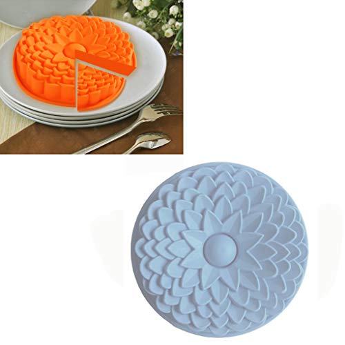 Longzang 9" Sunflower Bread Pie Flan Tart Birthday Party Cake Silicone Mold Pan Bakeware (Colors May Vary) #TOP1