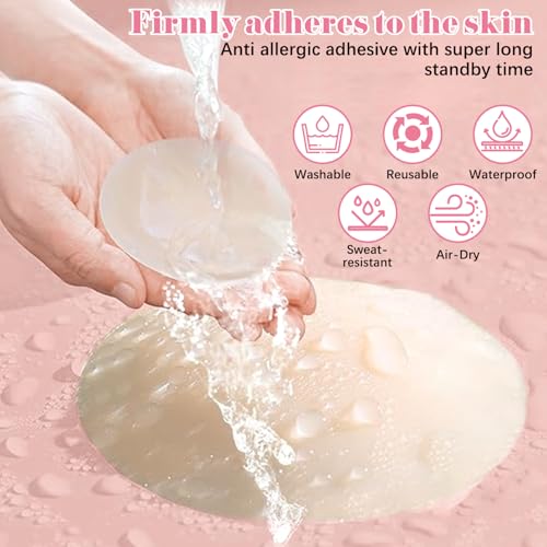 Cake Grippy Seamless Covers, Sticky Adhesive Silicone Nipple Pasties, Reusable Pasty Nipple Covers for Women2