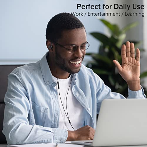 C G Changeek [Upgraded] Wired Earbuds Headphones With Secure Ear Hooks & Microphone For Sports Running Gym Workout Exercise - 3.5Mm Connection For Smartphone And Computers, Noise-Isolation, Cgs-W3 #TOP5