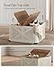 VASAGLE LIRY Collection - Farmhouse Coffee Table with Storage, Square Center Coffee Table for Living Room, with Hidden Compartment, Flip-Top Lids, Honey Brown and Rustic White ULCT232W73