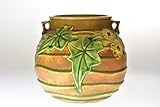 Roseville Pottery 1934 Brown Luffa Round Vase #255-6