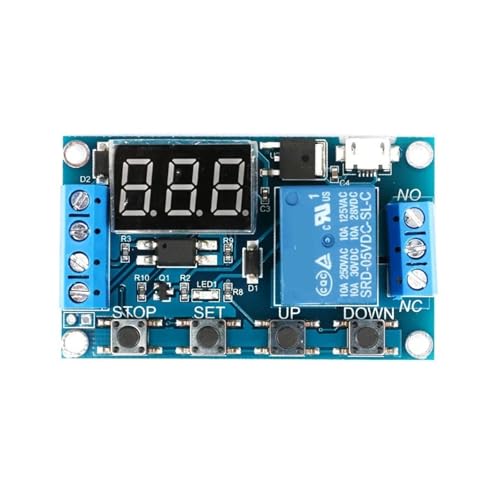 Relais temporisation numérique réglable et précis avec programmateur de cycle LED - 4