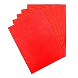 Barcelonetta | Felt Fabric Sheets | 9' x 12' Inch | 5 Pieces | 1.5mm Thick | DIY Arts & Crafts, Patchwork Sewing, Felt Paper (Red)