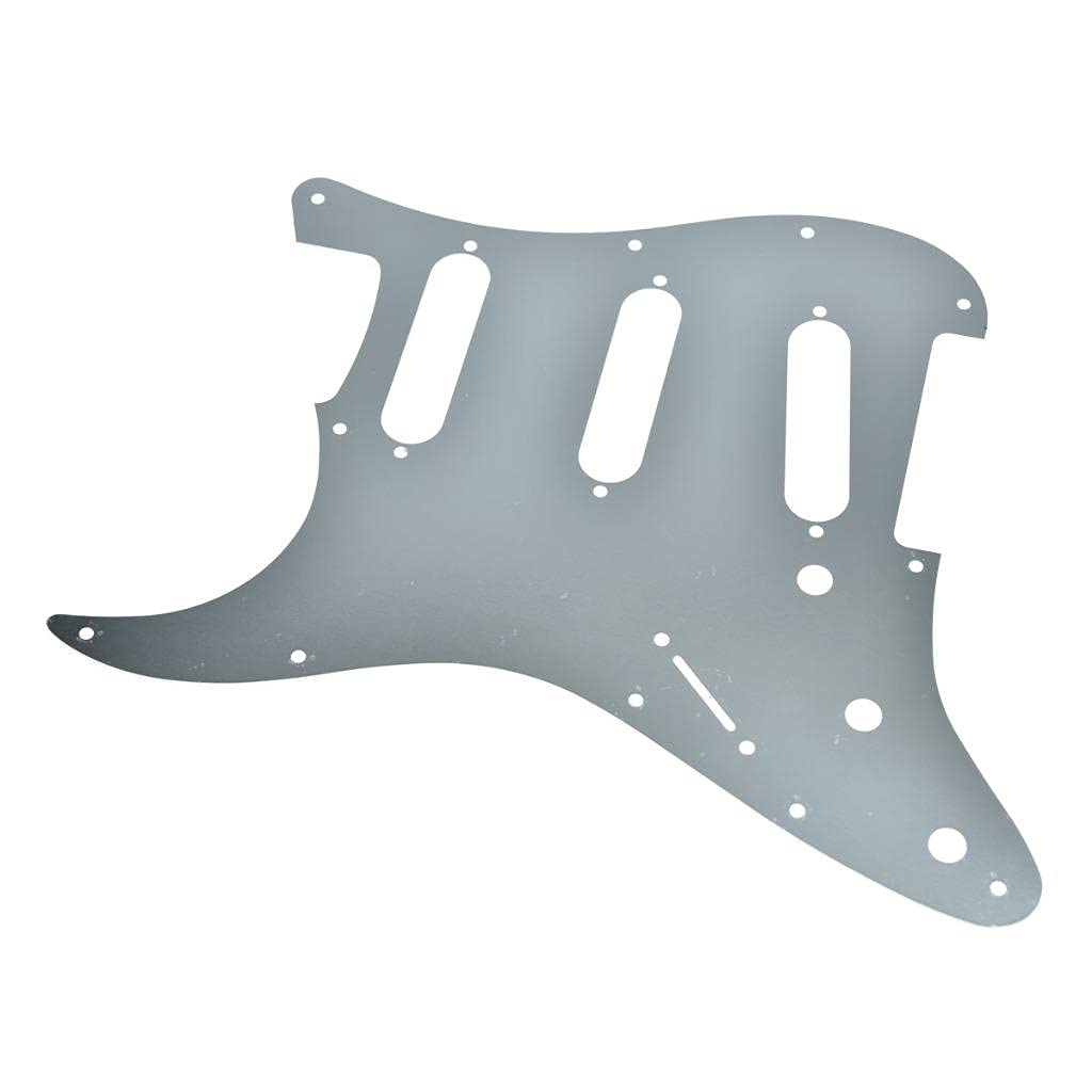 KAISH 11 Hole Metal Aluminum Anodized Modern Style ST/Strat SSS Pickguard Guitar Pick Guard Scratch Plate for USA/Mexico Stratocaster/Strat Silver - Image 4
