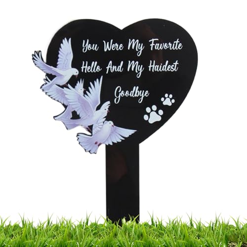 Commémorative, Stèles Commémoratives Décorations De Cimetière pour Maman, Décorations Cœur pour Cimetière Extérieur Ami et Anniversaire Résistantes aux Intempéries