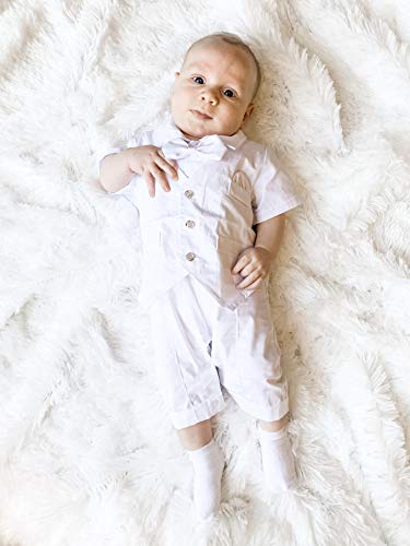 Zevany White Baby Boy Blessing Suit Outfit (3-6M) #TOP3