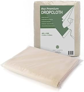 Salt Earth Canvas Drop Cloth Reusable Cloth for Outdoor and Indoor use 100% Recycled Cotton Nature Friendly, Multipurpose ...