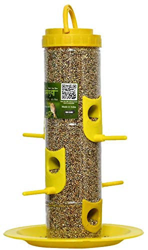 Image of Bird Feeder for Bird Food Large 2 Piece Yellow