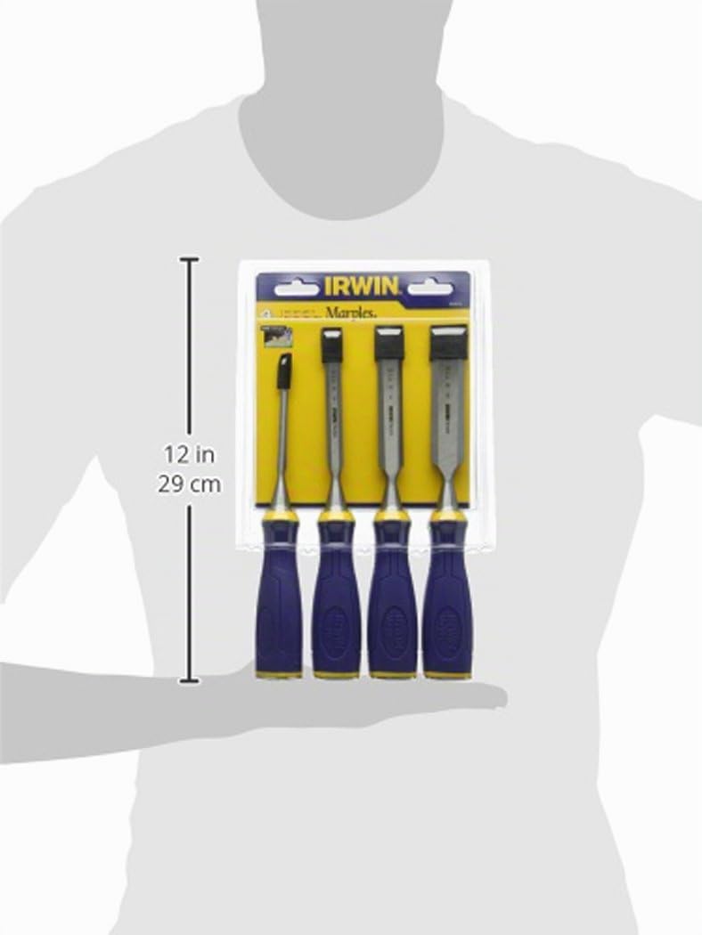 IRWIN 10505173 M500 Lot de 4 burins tout usage avec capuchon de frappe