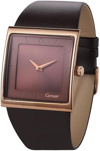 Mens Watch Men's Square Watches for Men Fashion Minimalist Quartz Wrist Watch Leather Strap Business Casual Wrist Watch