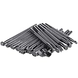 ELKeyko Timbre Sculpture Timbre d'artisanat en Cuir 20 Pcs Outils d'estampage en Cuir, Selle de Forme différente randonnée