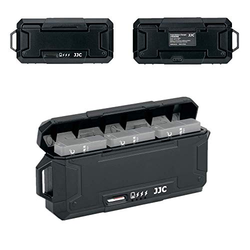 JJC 多機能 充電器 GoPro Hero 5 6 7 2018 GoPro AABAT-001 用 チャージャ カメラ バッテリー充電器 三つ 同時充電 カードリーダー Micro SD TF カード USB3.0 データ伝送 パソコン