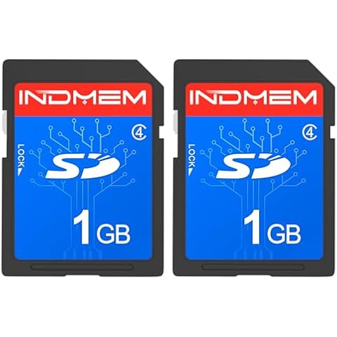 INDMEM SD Card 1GB (2 Pack) Class 4 Flash Memory Card MLC Stanard Secure Digital Cards Camera Cards, 1GB(1pack) Cover